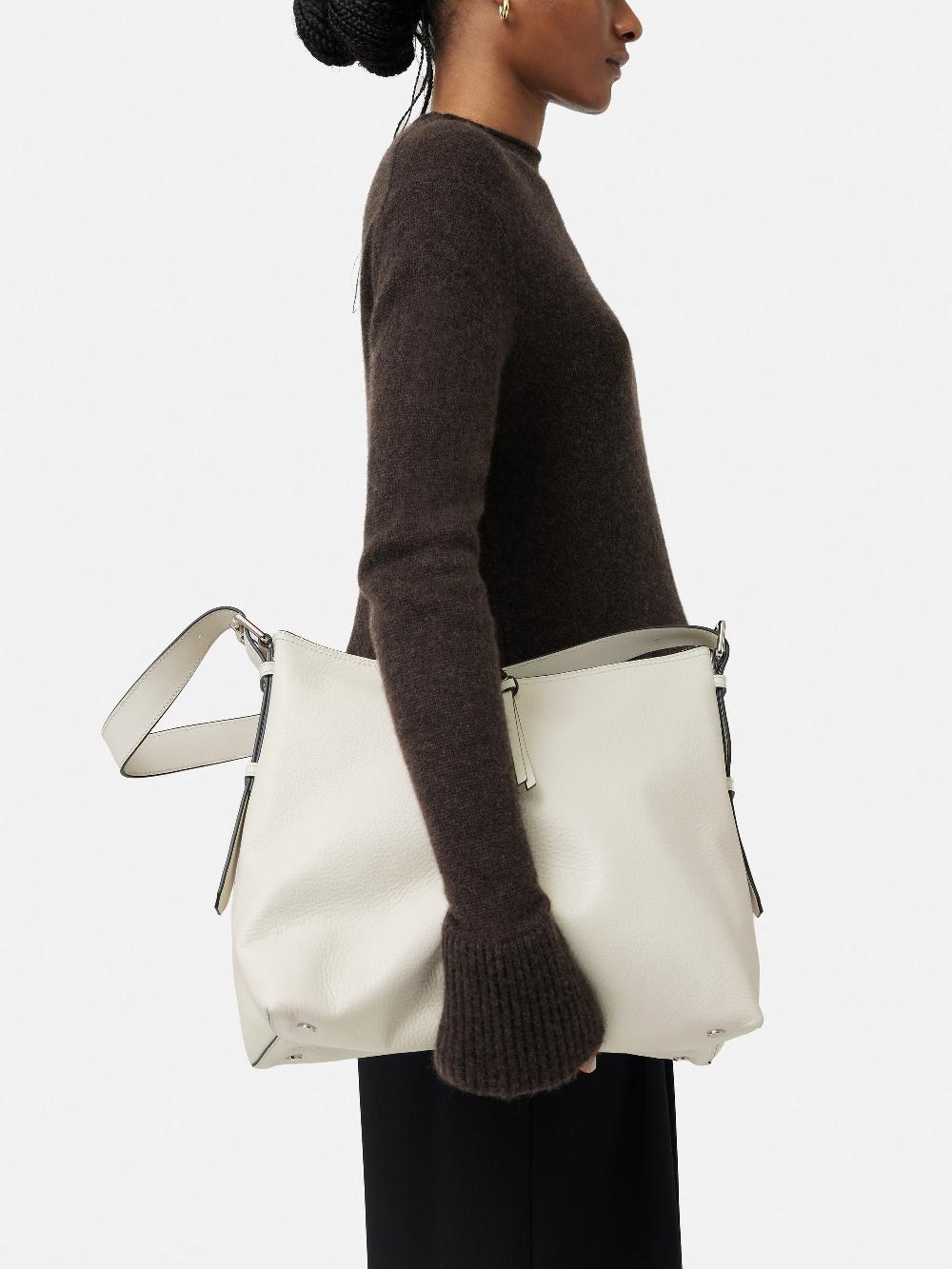 Jigsaw Large Trafalgar Shoulder Bag White