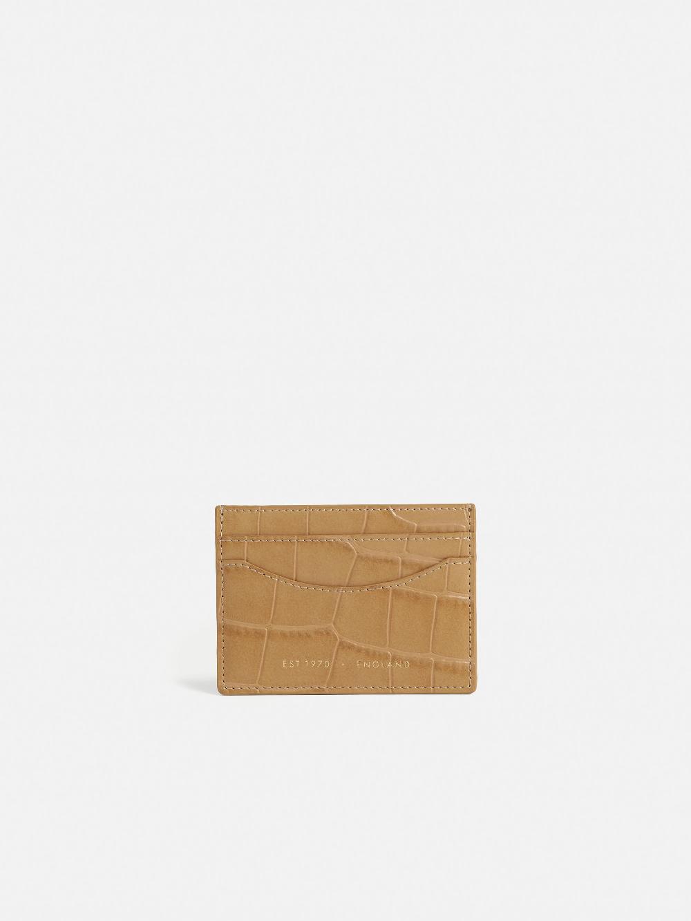 Jigsaw Leather Card Holder Camel