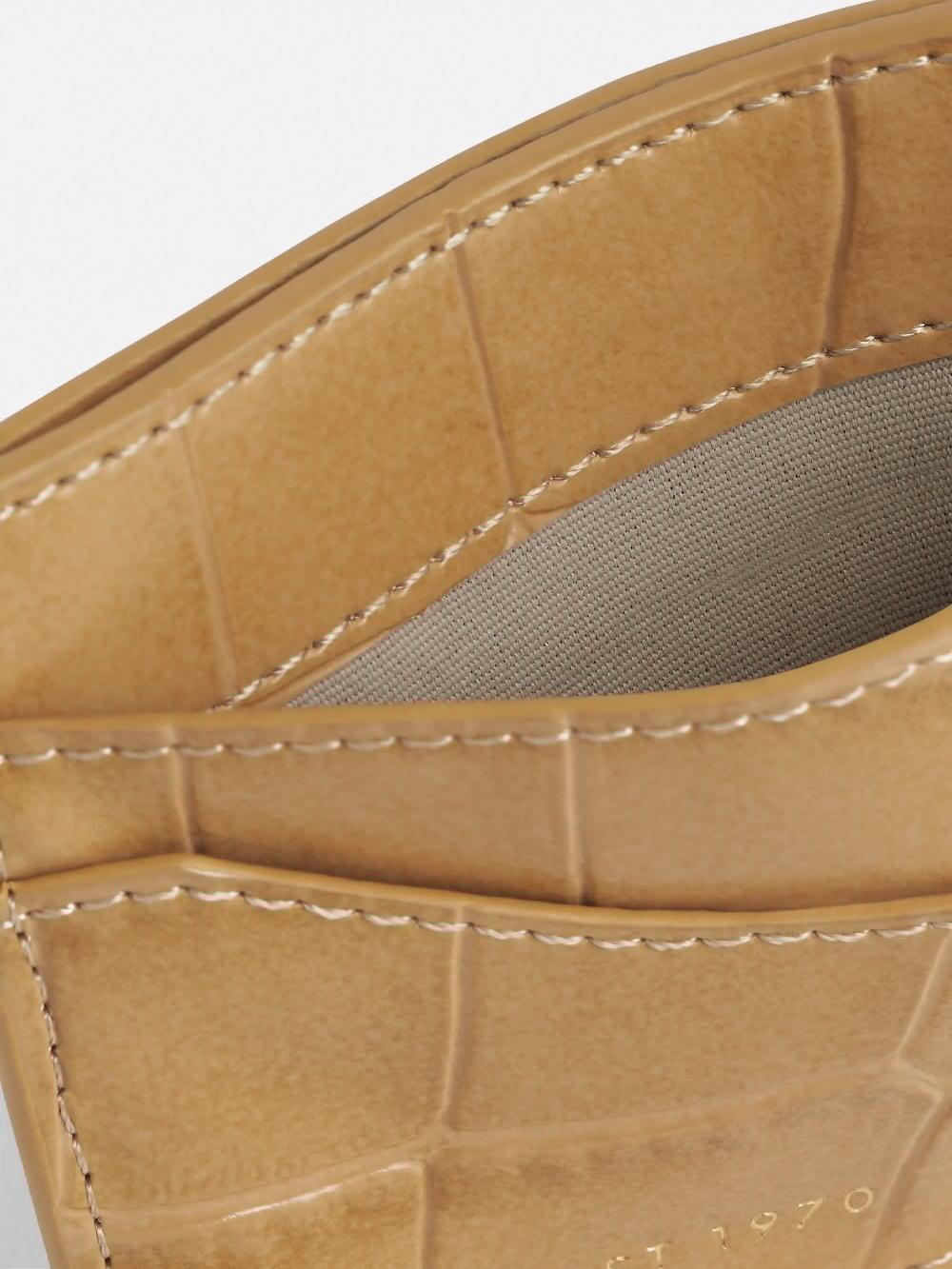 Jigsaw Leather Card Holder Camel