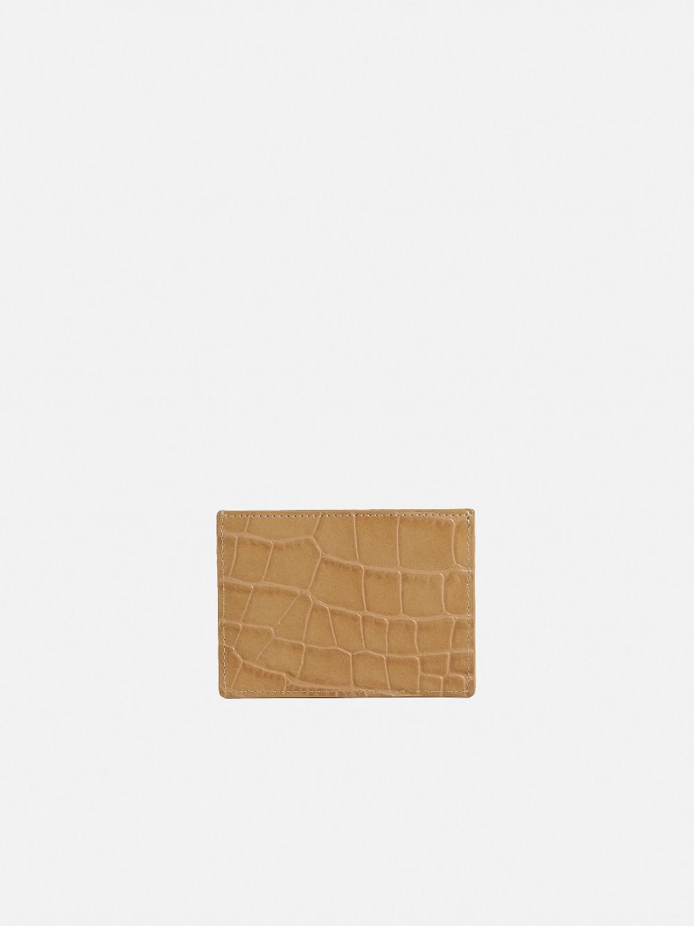 jigsaw Leather Card Holder Camel