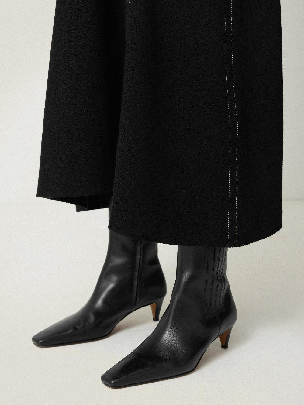 Jigsaw Leather Valerie Ankle Boot Black