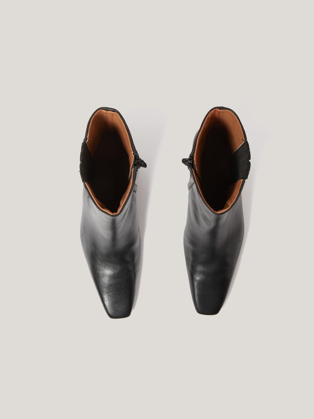 Jigsaw Leather Valerie Ankle Boot Black