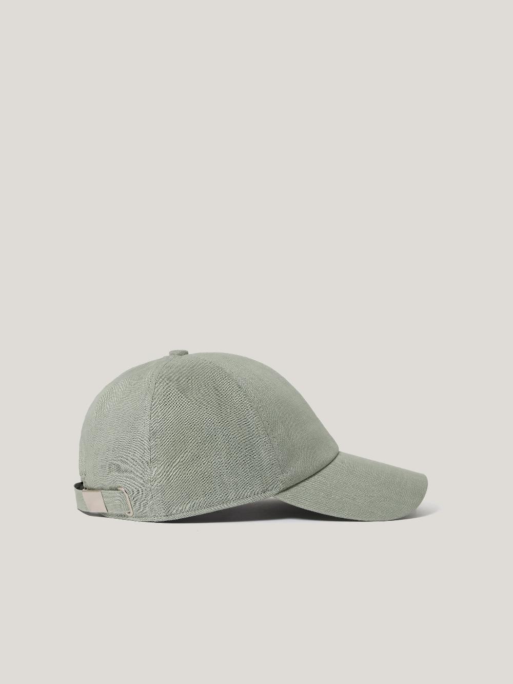 Jigsaw Linen Baseball Cap Blue