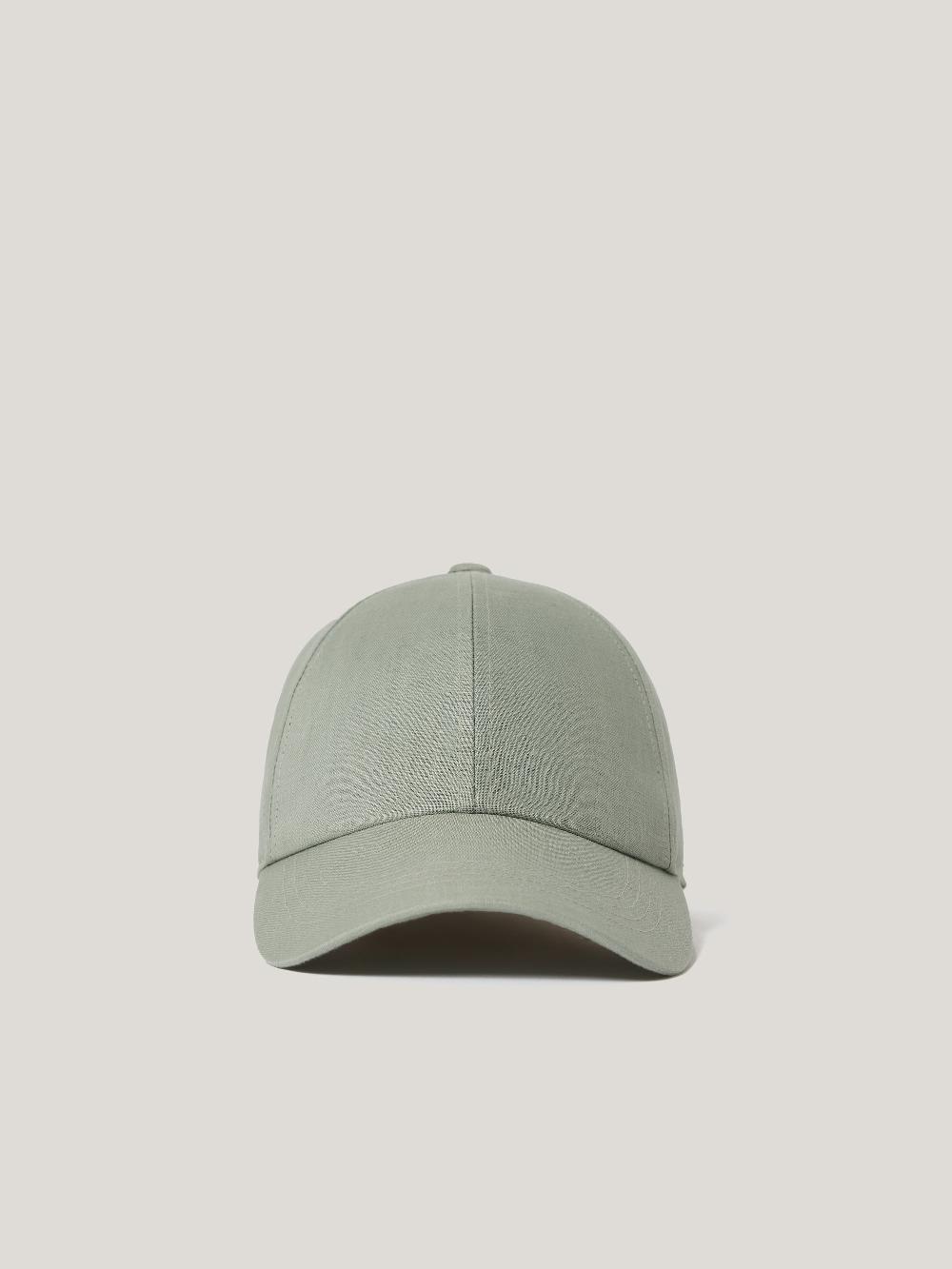 Jigsaw Linen Baseball Cap Blue