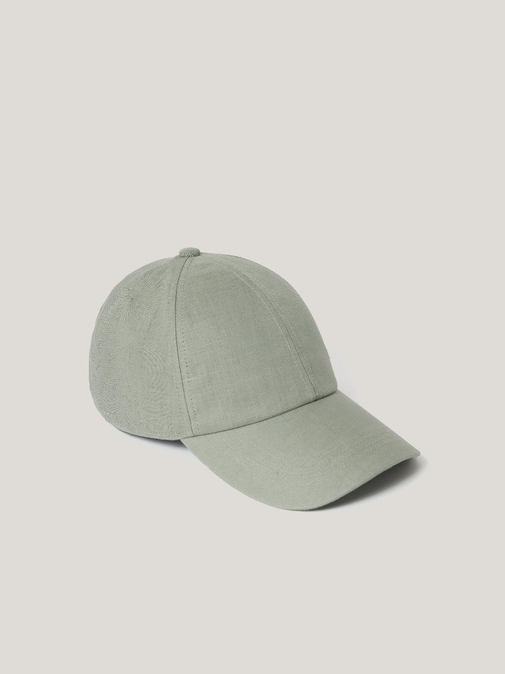 jigsaw Linen Baseball Cap Blue