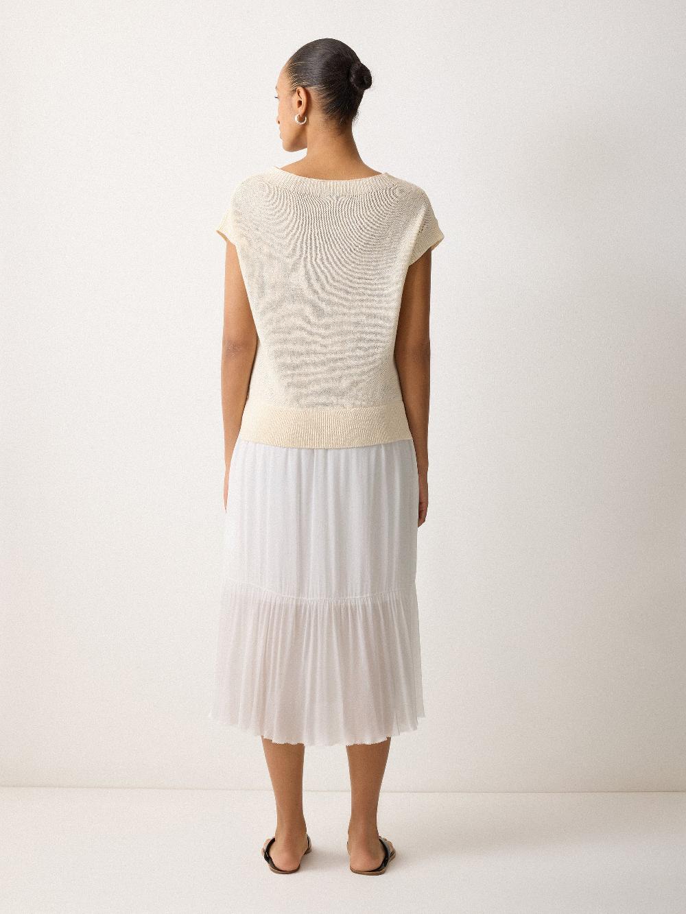 Jigsaw Linen Mixed Media Dress Neutral