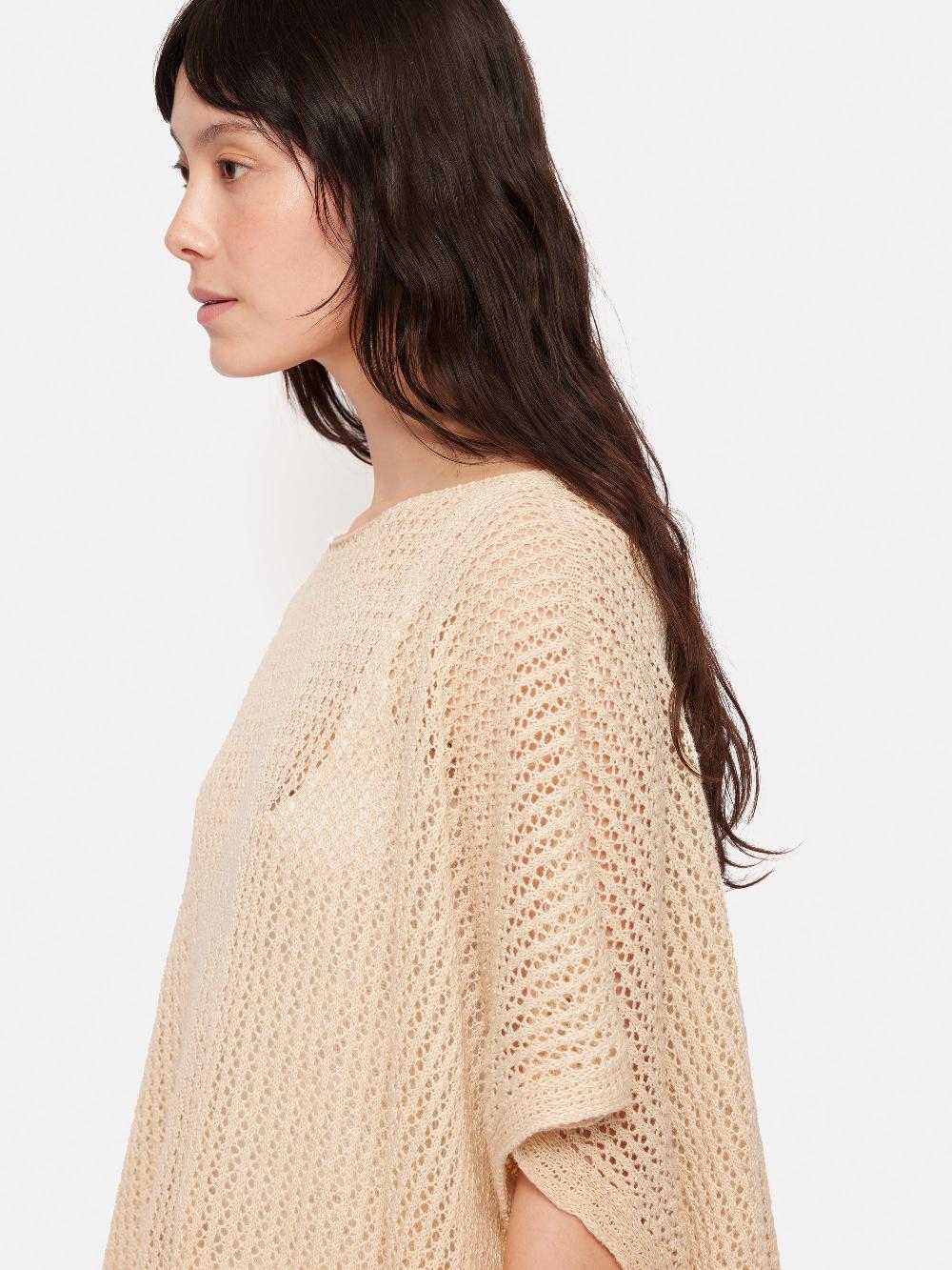 Jigsaw Linen Poncho Cream