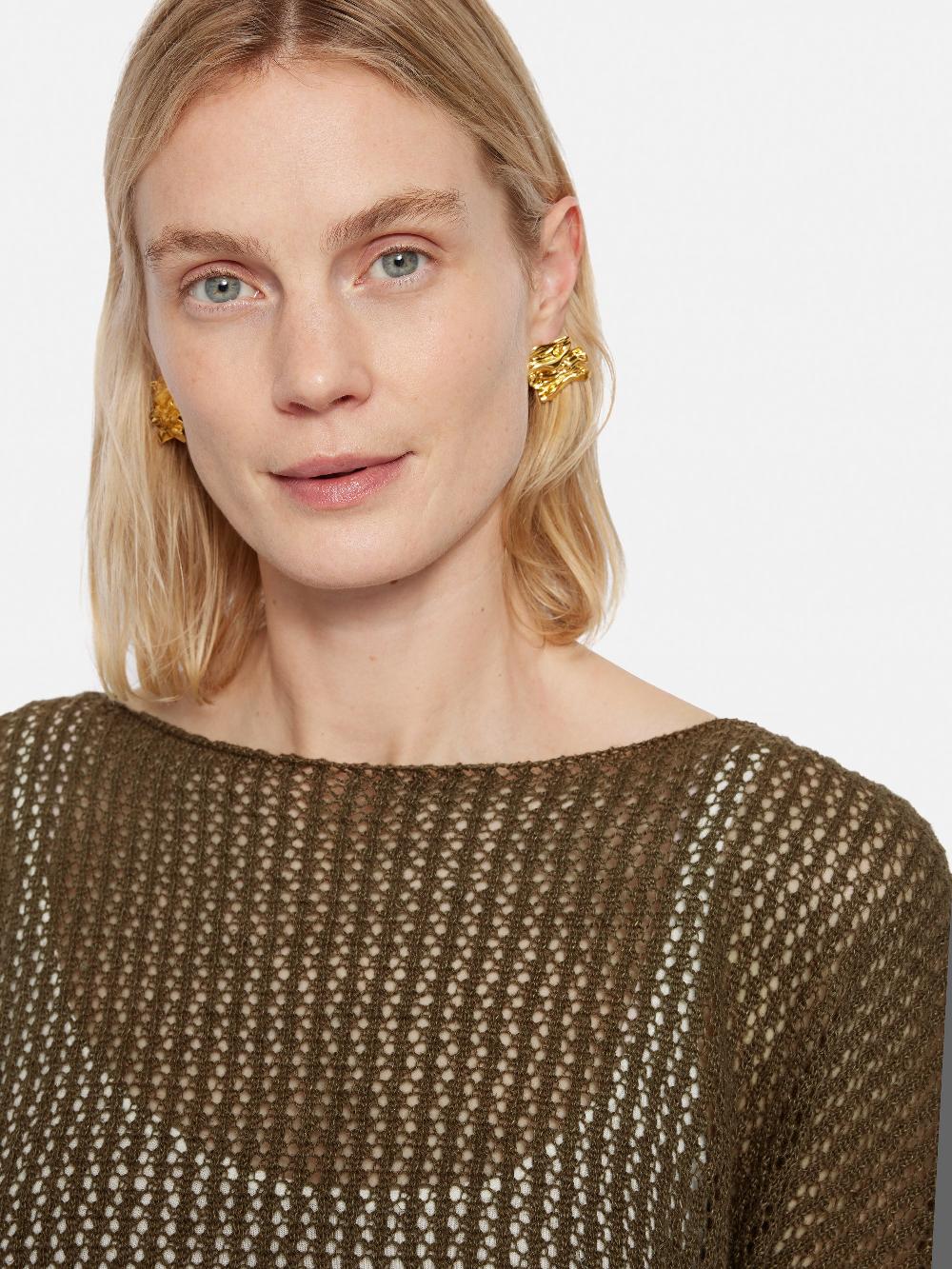 Jigsaw Linen Poncho Khaki