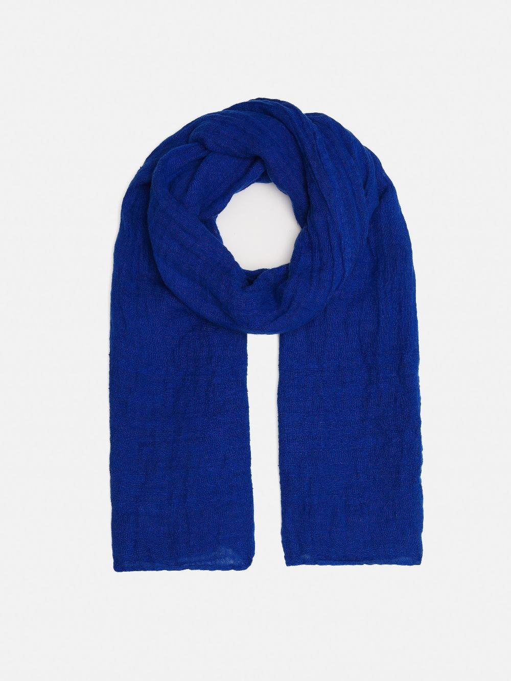 jigsaw Linen Woven Scarf Blue