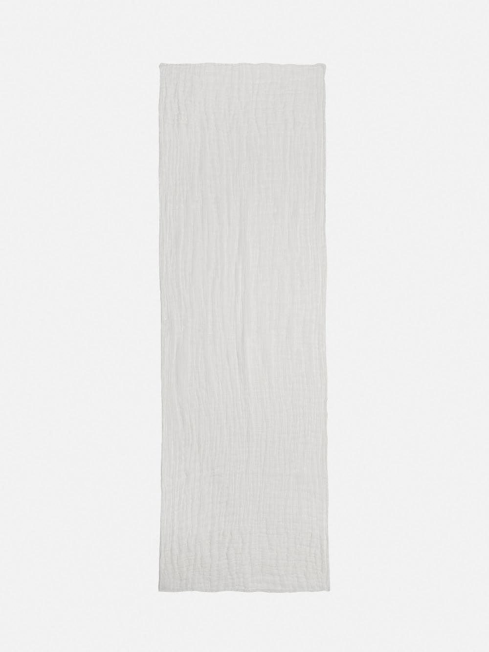 Jigsaw Linen Woven Scarf White