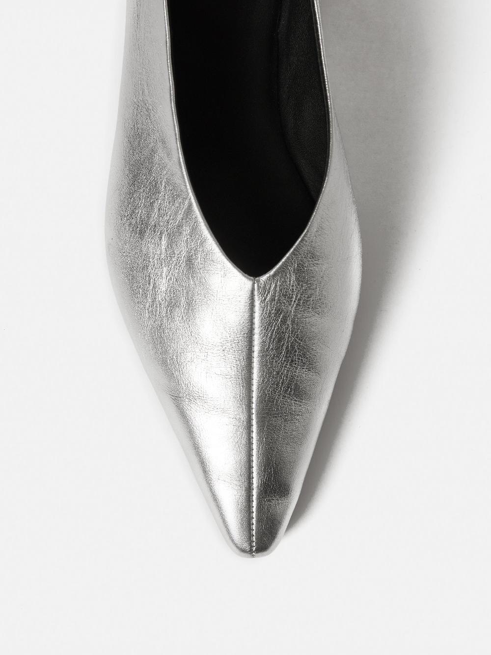 Jigsaw Linnie Flat Pointed Ballerina Silver