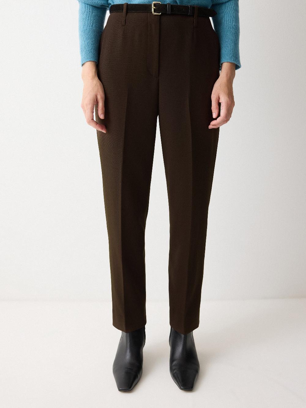 Jigsaw Lisson Crepe Trouser Brown