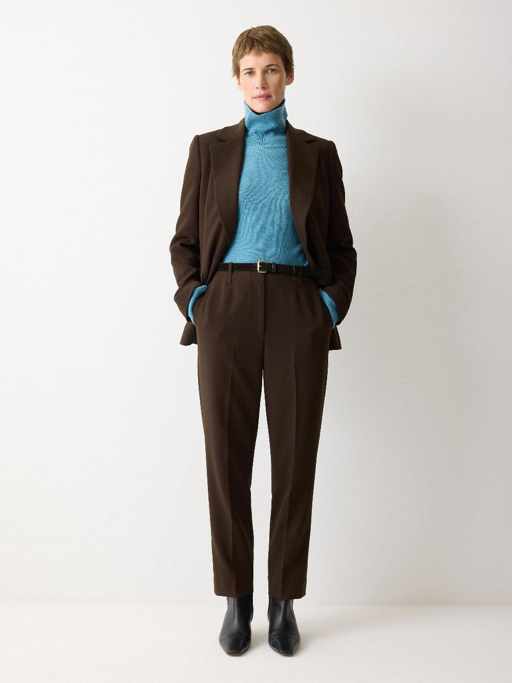 jigsaw Lisson Crepe Trouser Brown
