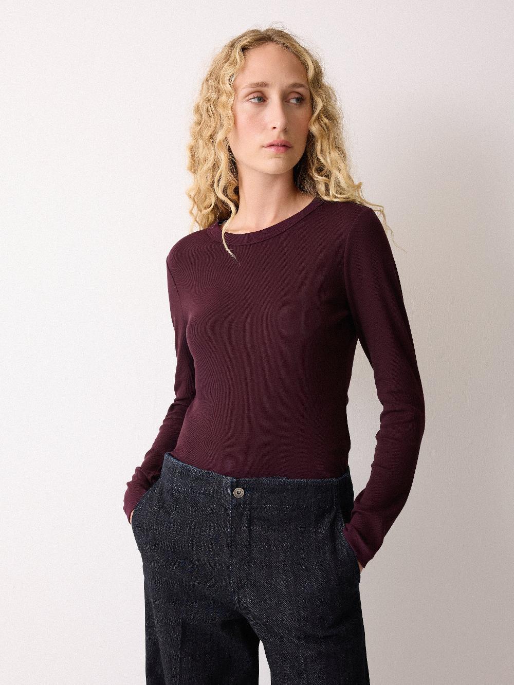 Jigsaw Long Sleeve Fine Cotton Baby Tee Purple