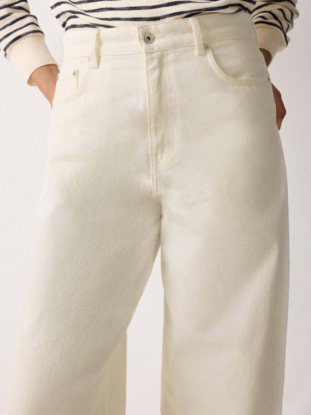 Jigsaw Lucia High Waisted Jean White