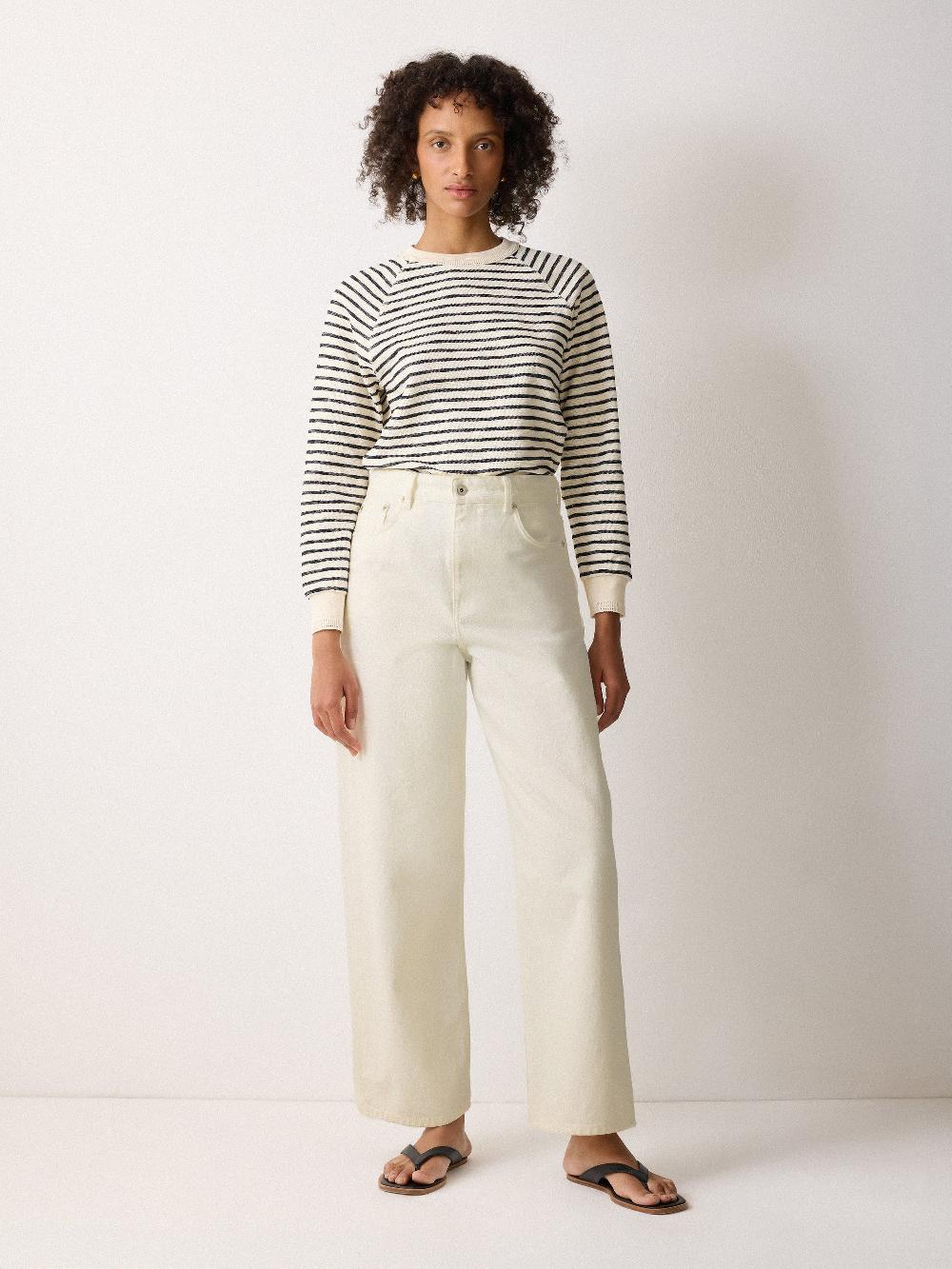 Jigsaw Lucia High Waisted Jean White