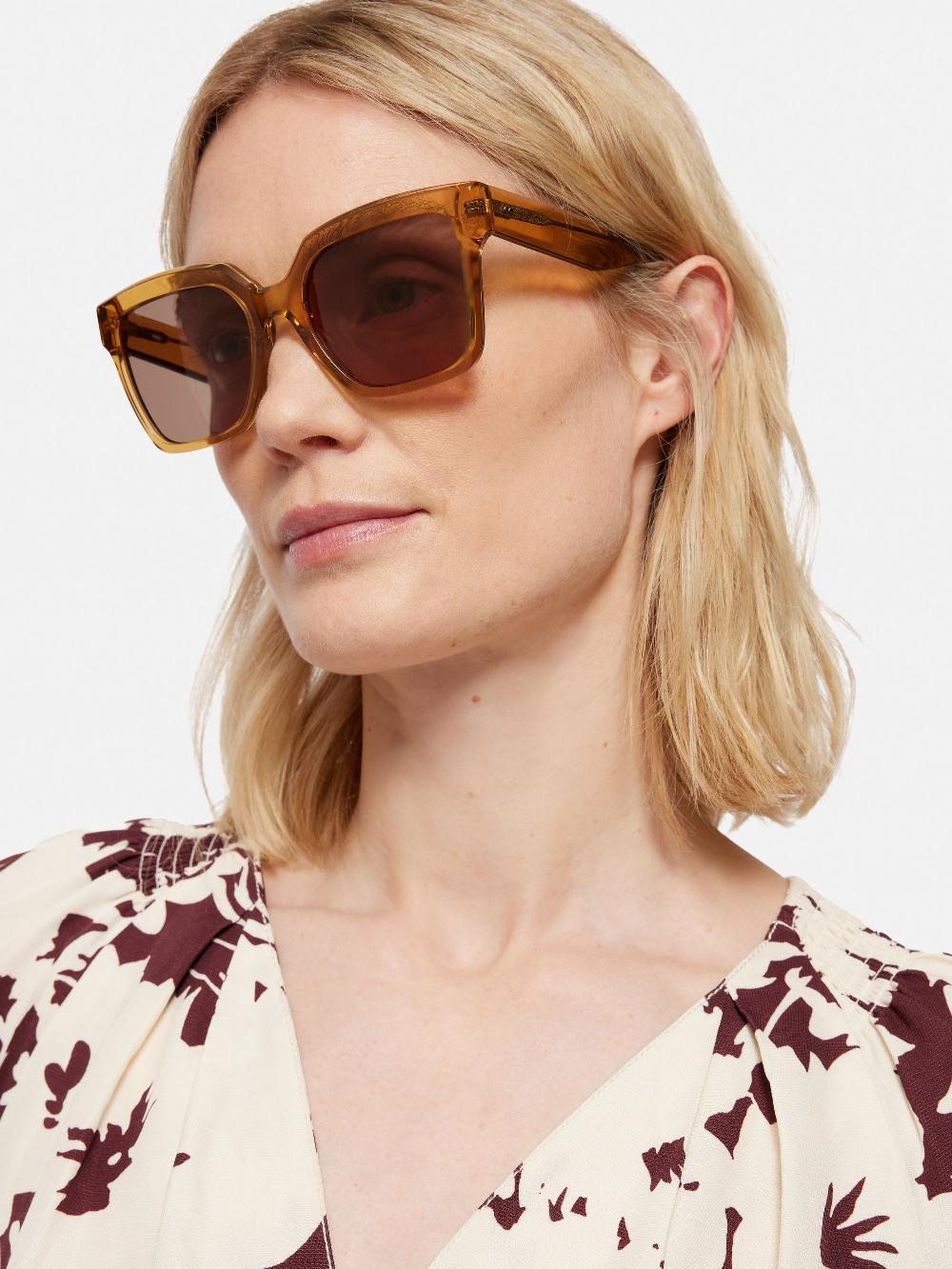 Jigsaw Maldon D-frame Sunglasses Amber