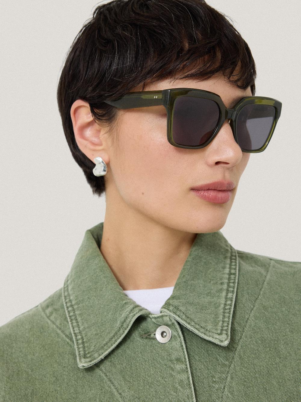 Jigsaw Maldon D-frame Sunglasses Green