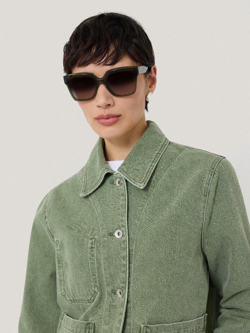 Jigsaw Maldon D-frame Sunglasses Green