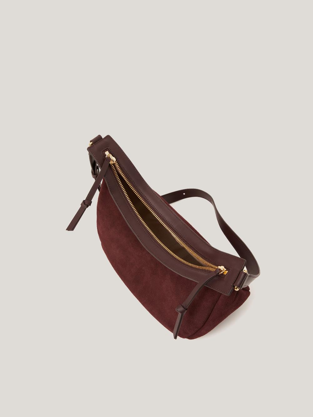 Jigsaw Melbury Soft Suede Bag Port
