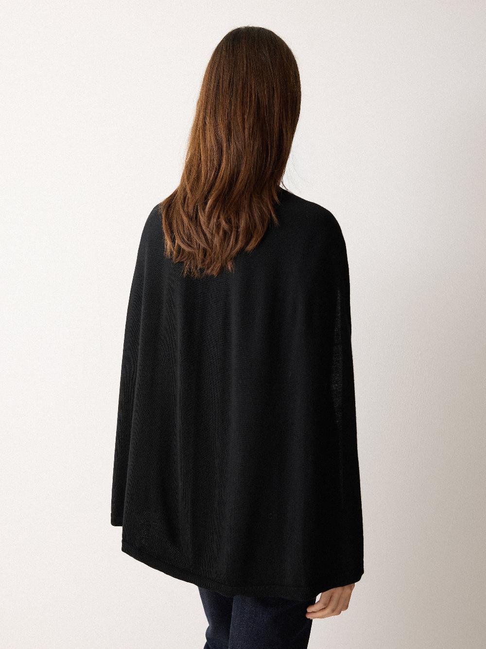 Jigsaw Merino Cape Jumper Black