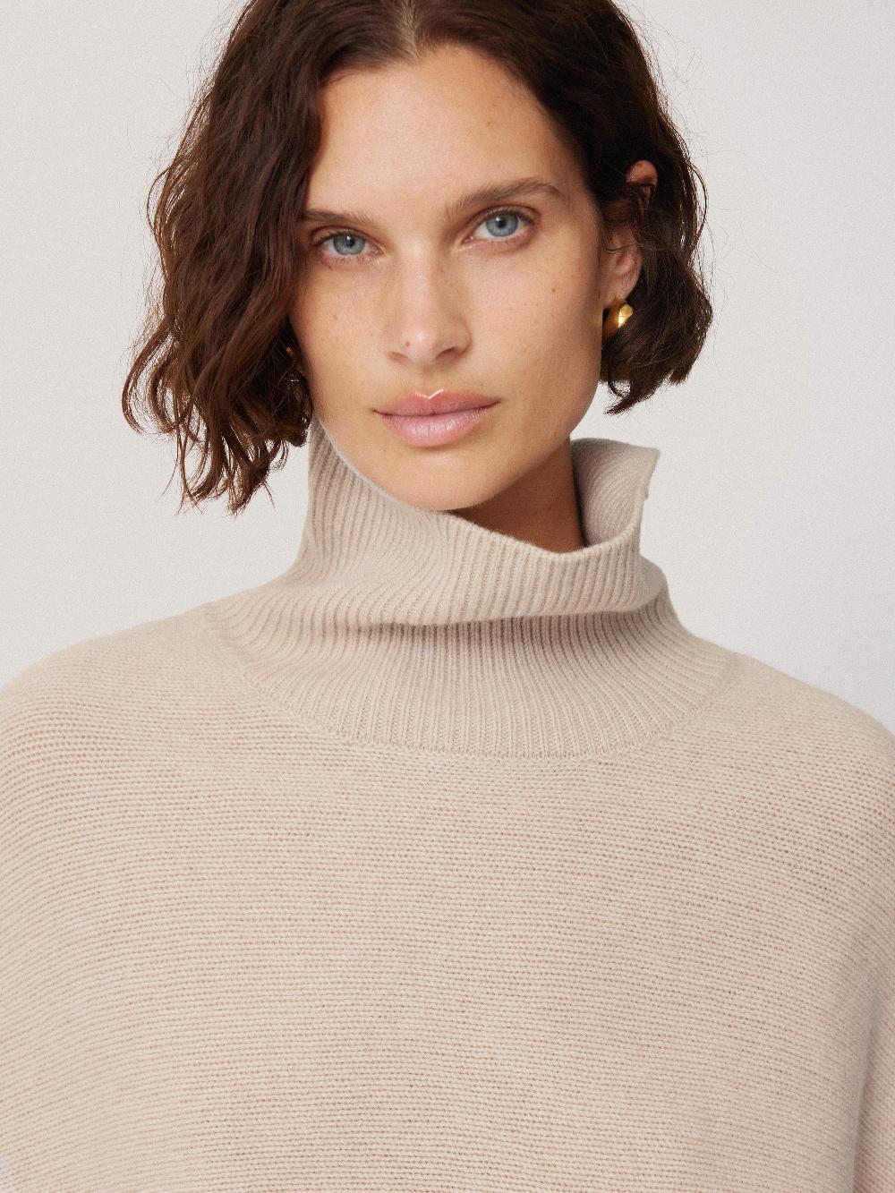 Jigsaw Merino Poncho Jumper Cream