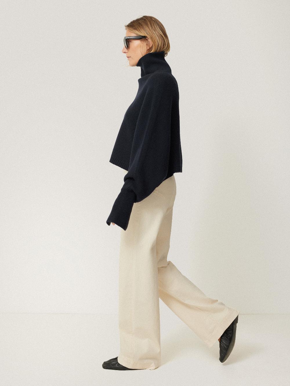 Jigsaw Merino Poncho Jumper Navy