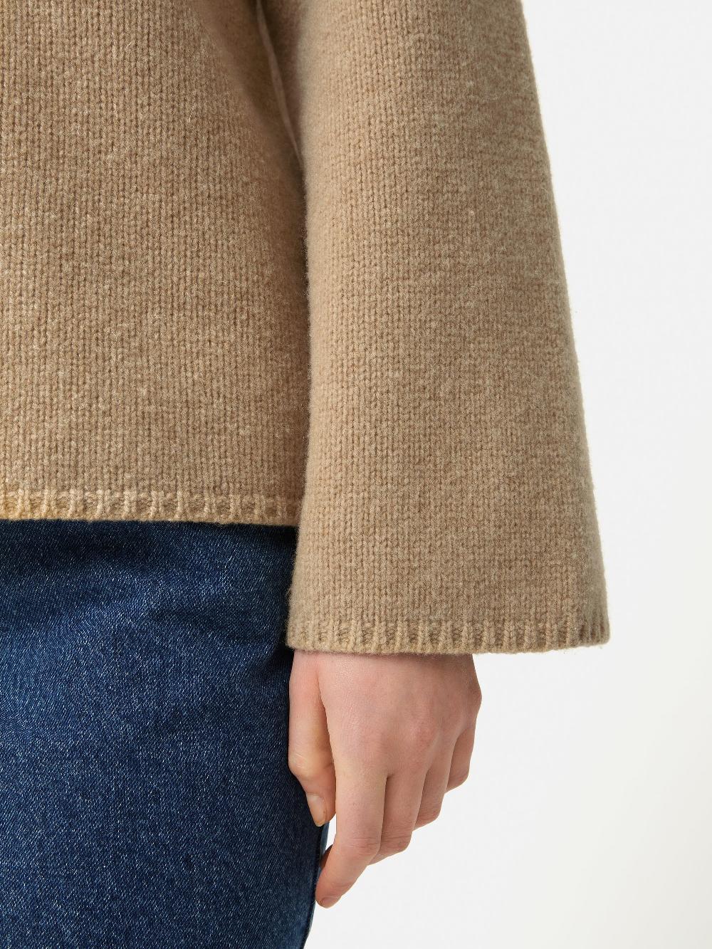 Jigsaw Merino U Neck Jumper Camel