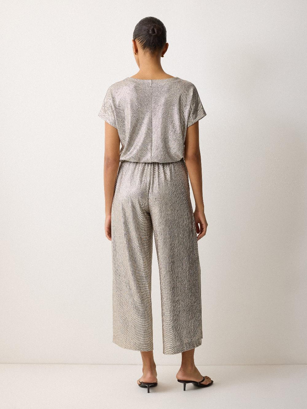 Jigsaw Metallic Cap Sleeve Top Gold