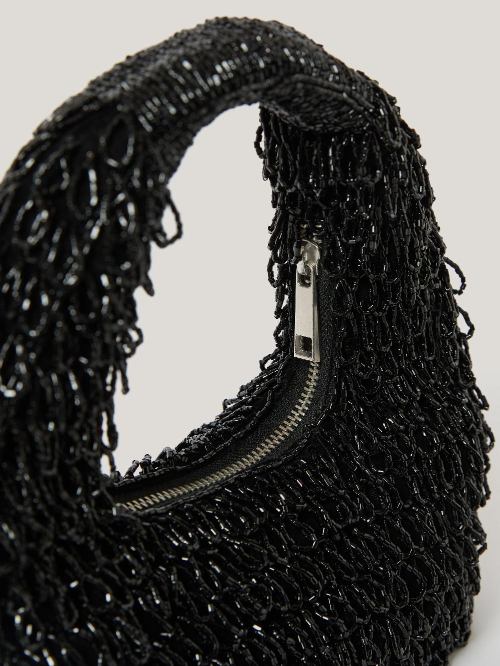 Jigsaw Mini Tay Beaded Bag Black