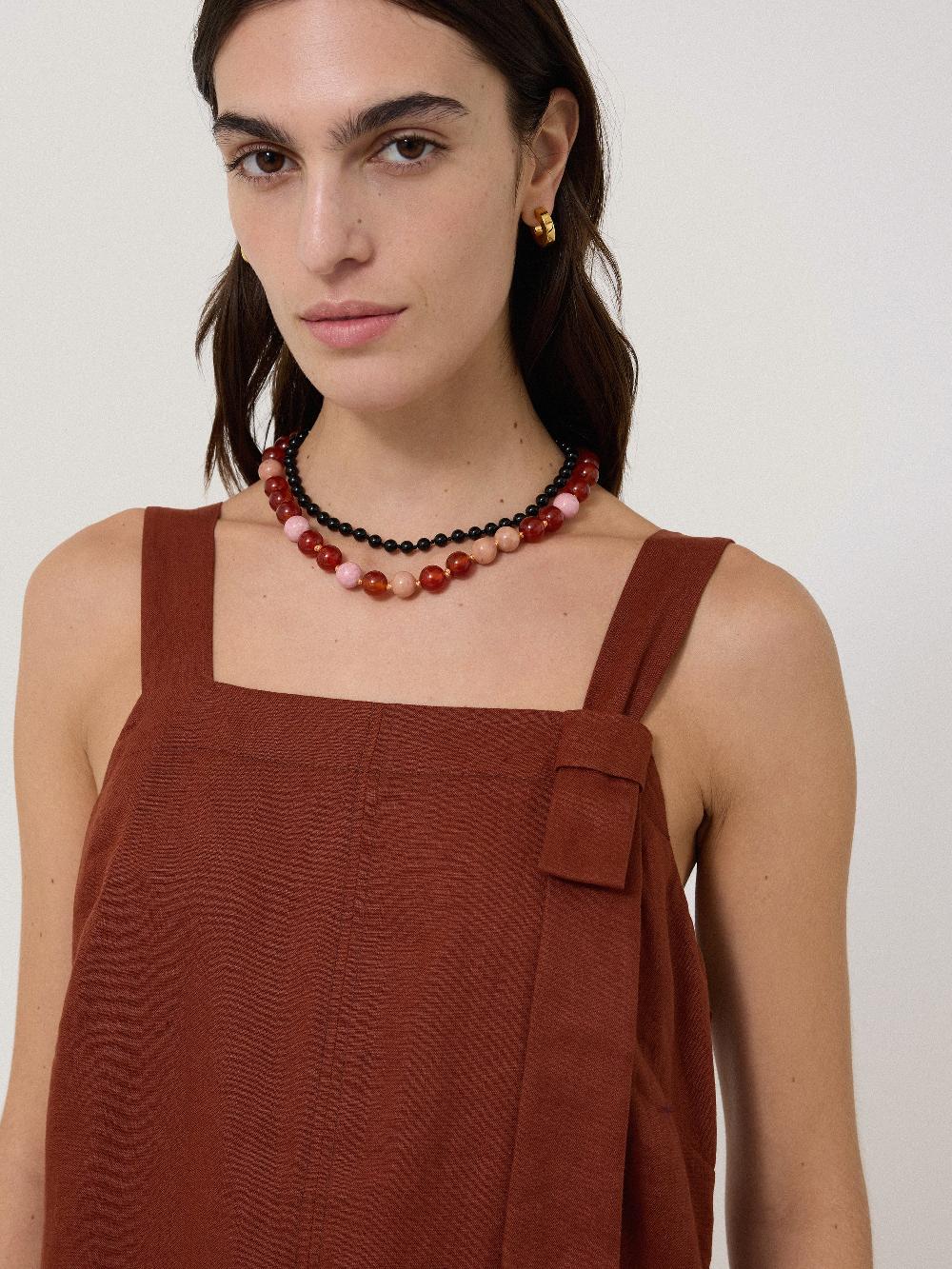 jigsaw Mixed Bead Necklaces Multi