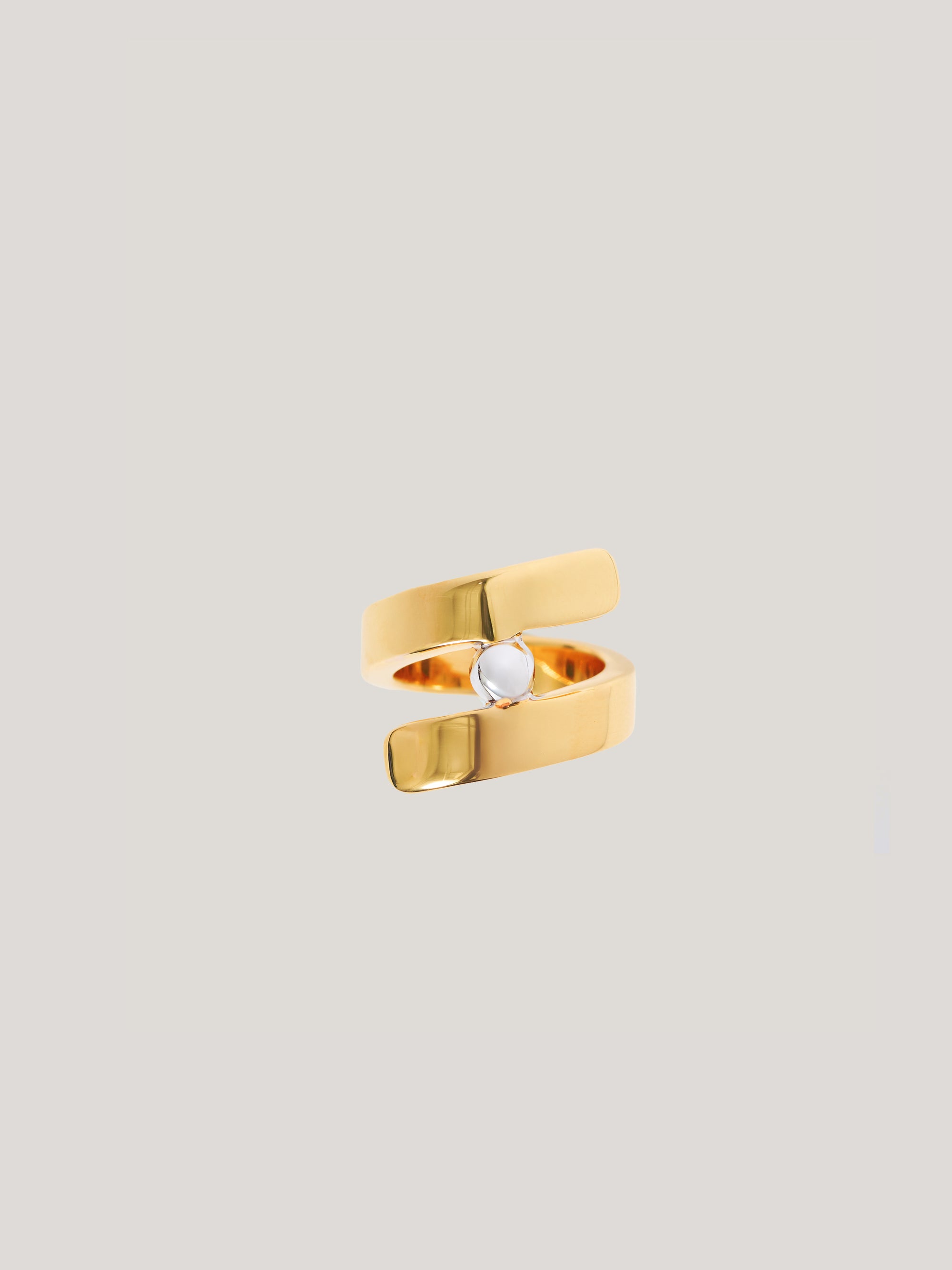 Jigsaw Mixed Metal Bead Ring Multi