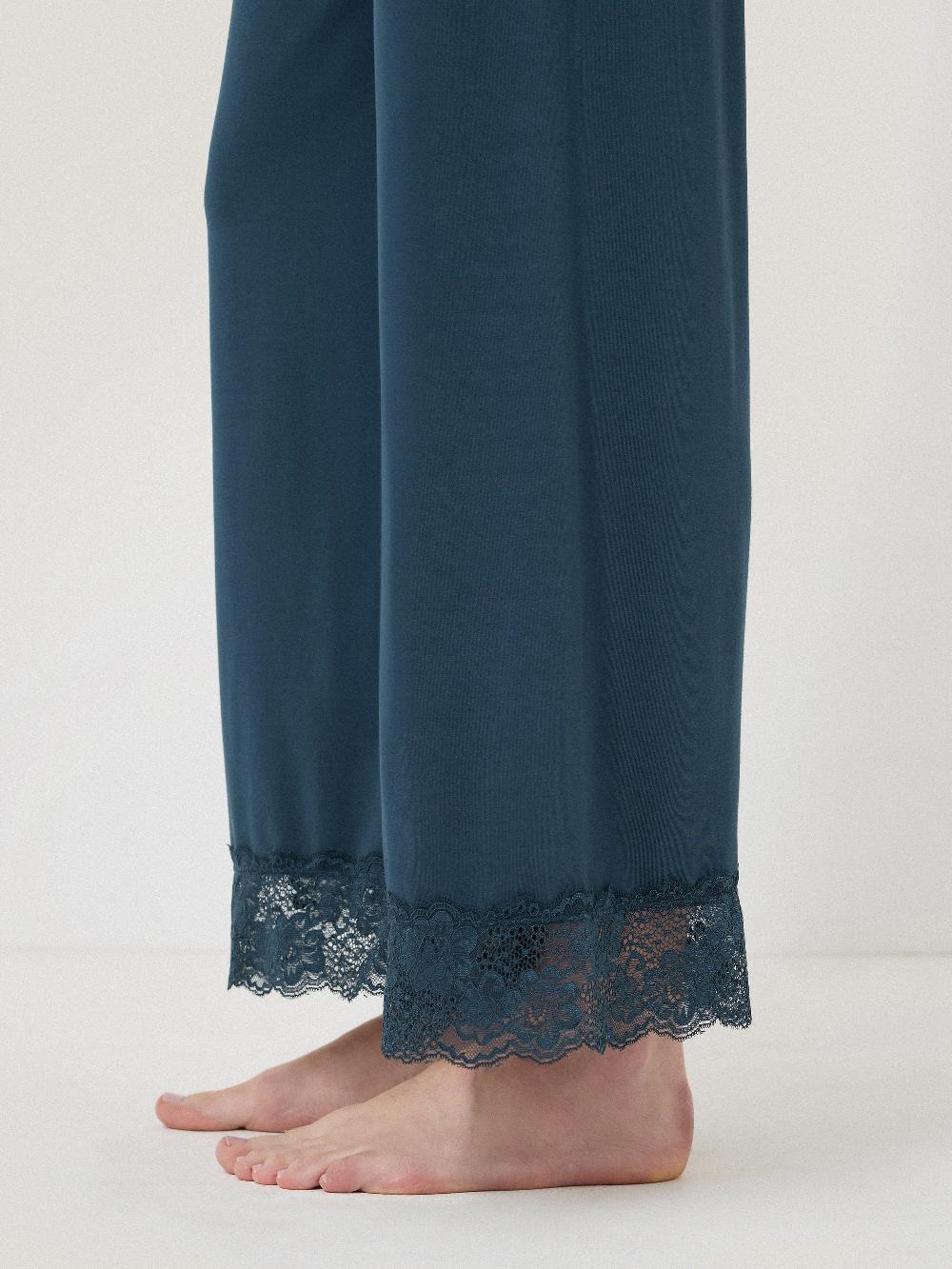 Jigsaw Modal Lace Pyjama Trouser GREY