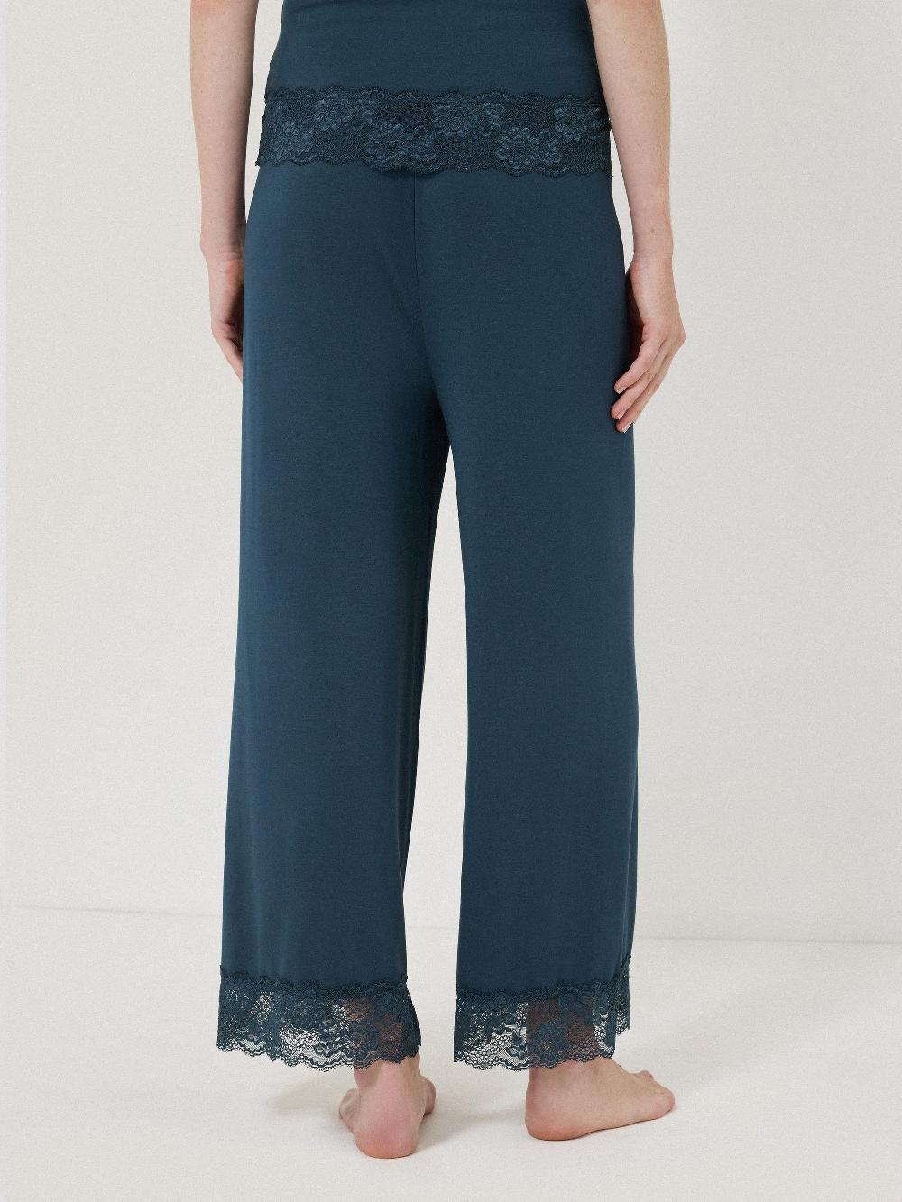 Jigsaw Modal Lace Pyjama Trouser GREY