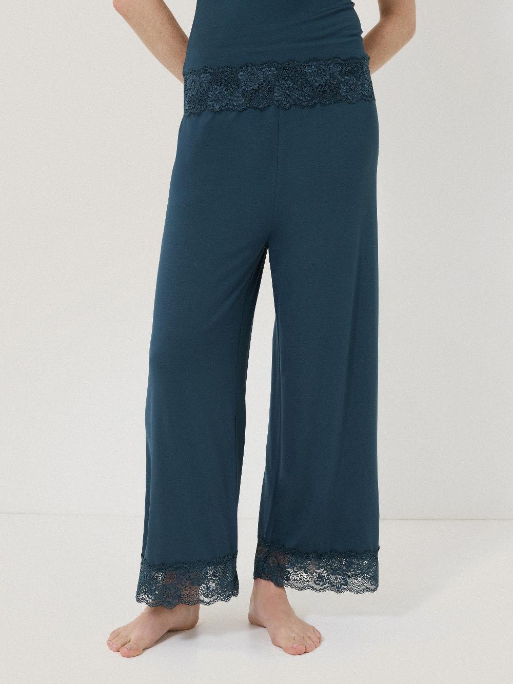 jigsaw Modal Lace Pyjama Trouser GREY