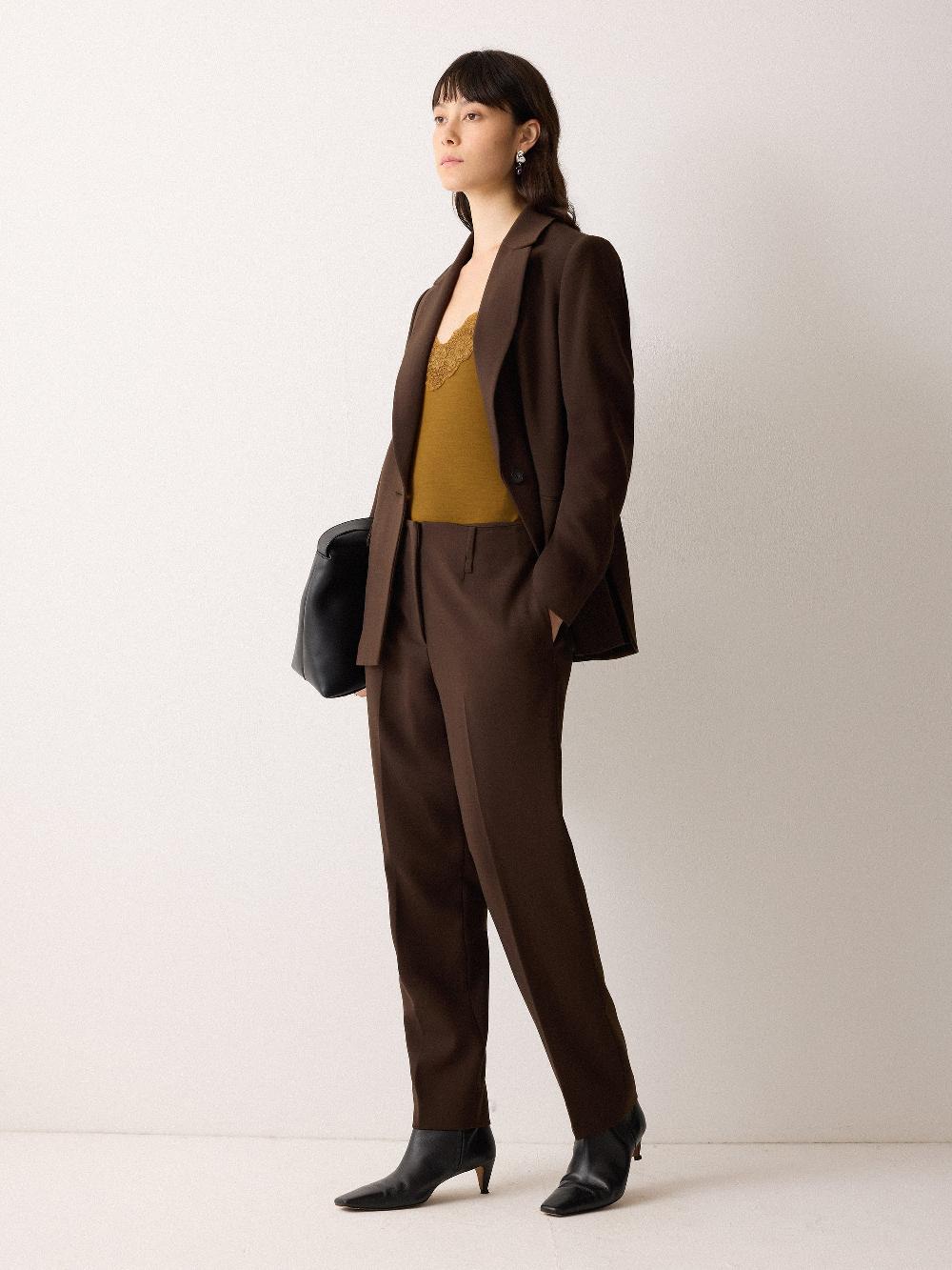 Jigsaw Modal Lace Vest Golden Ochre