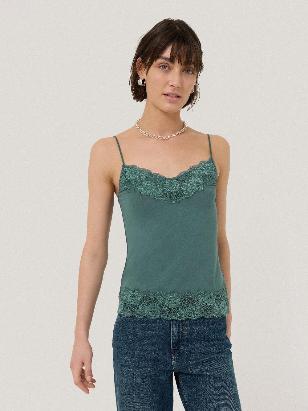 Jigsaw Modal Lace Vest Mountain Lake