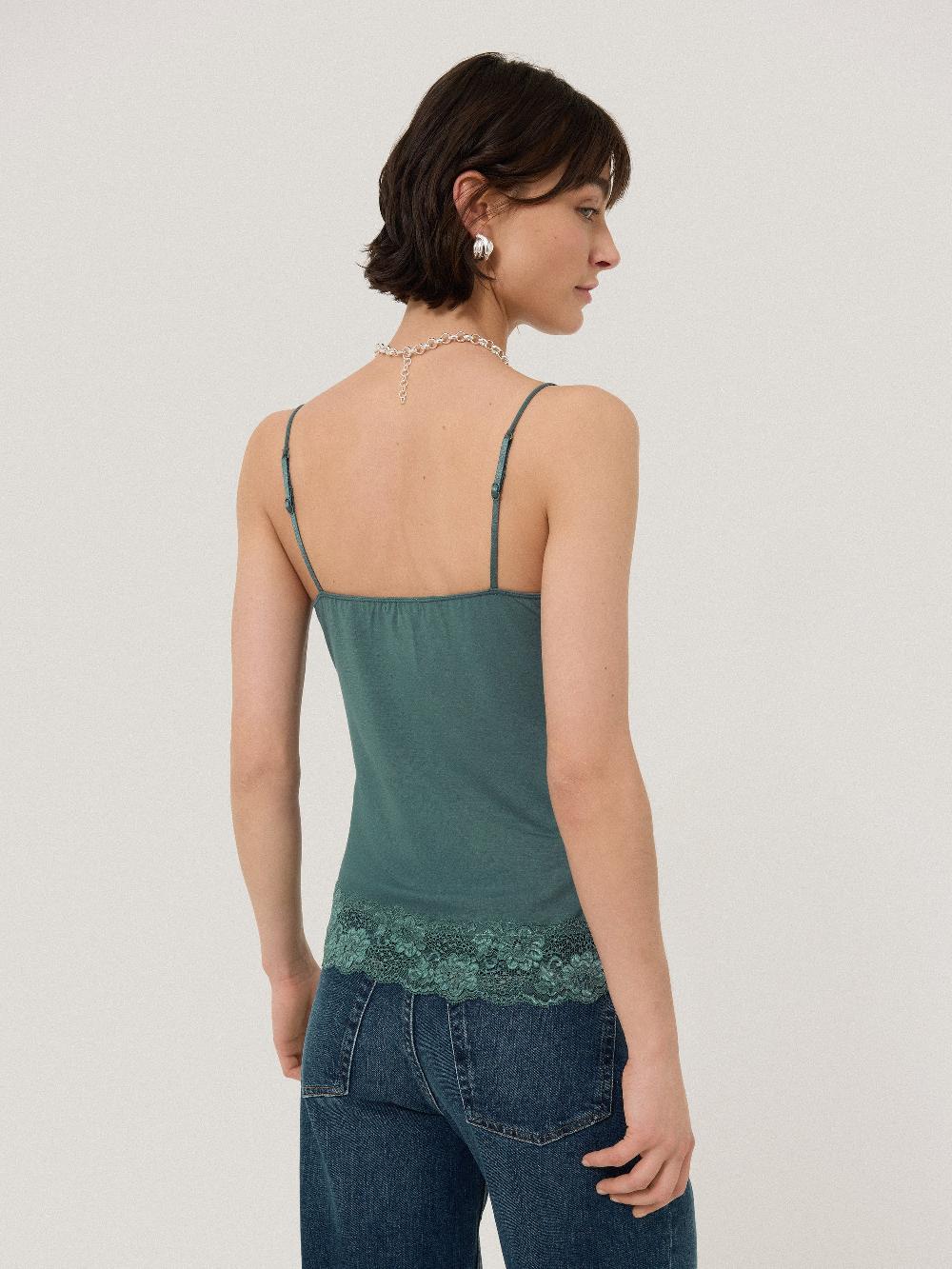 Jigsaw Modal Lace Vest Mountain Lake