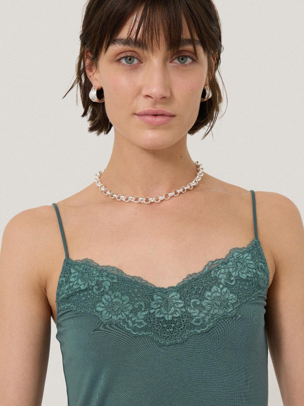 jigsaw Modal Lace Vest Mountain Lake