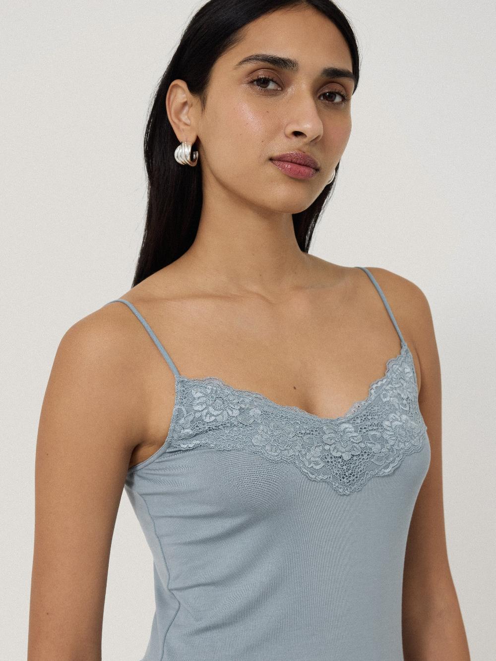 Jigsaw Modal Lace Vest Summer Rain