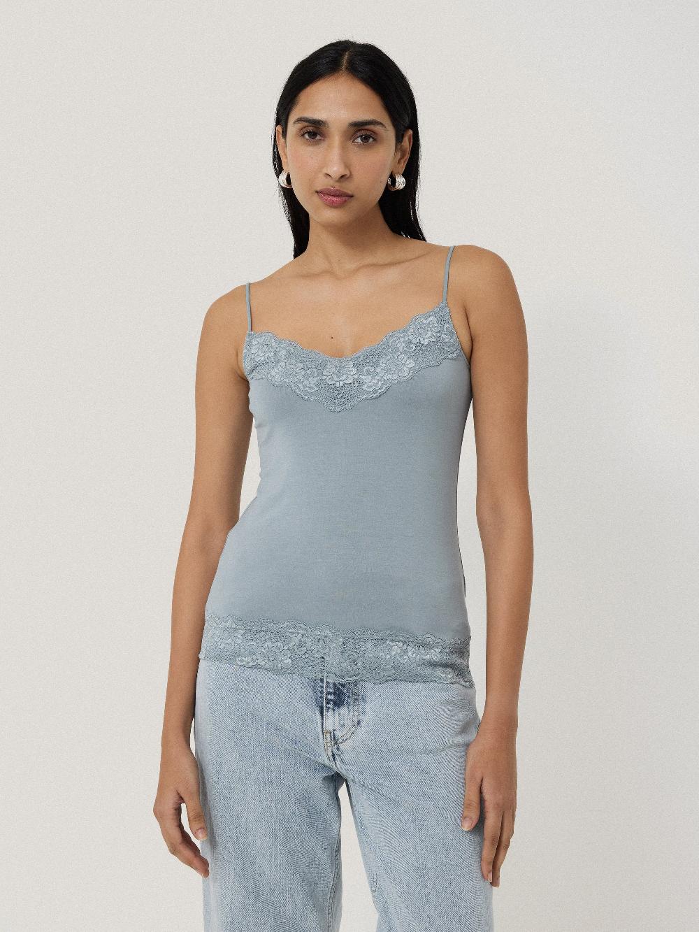jigsaw Modal Lace Vest Summer Rain