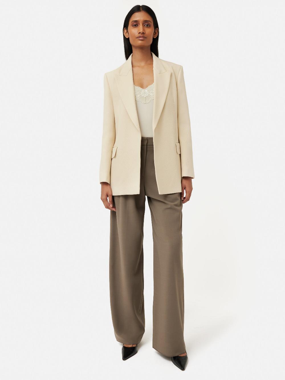 Jigsaw Modal Lace Vest White Sand