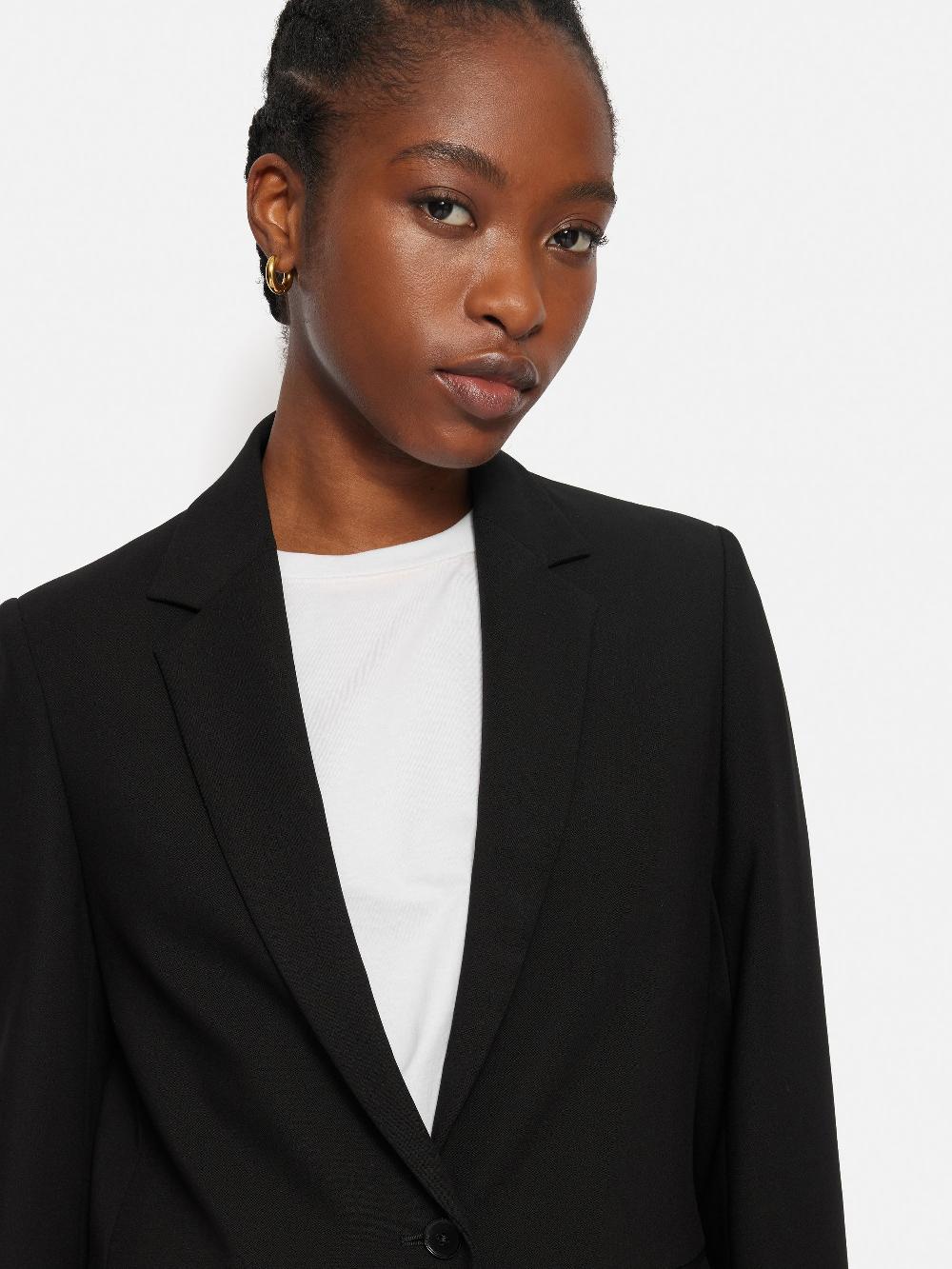 Jigsaw Modern Crepe Brook Blazer Black