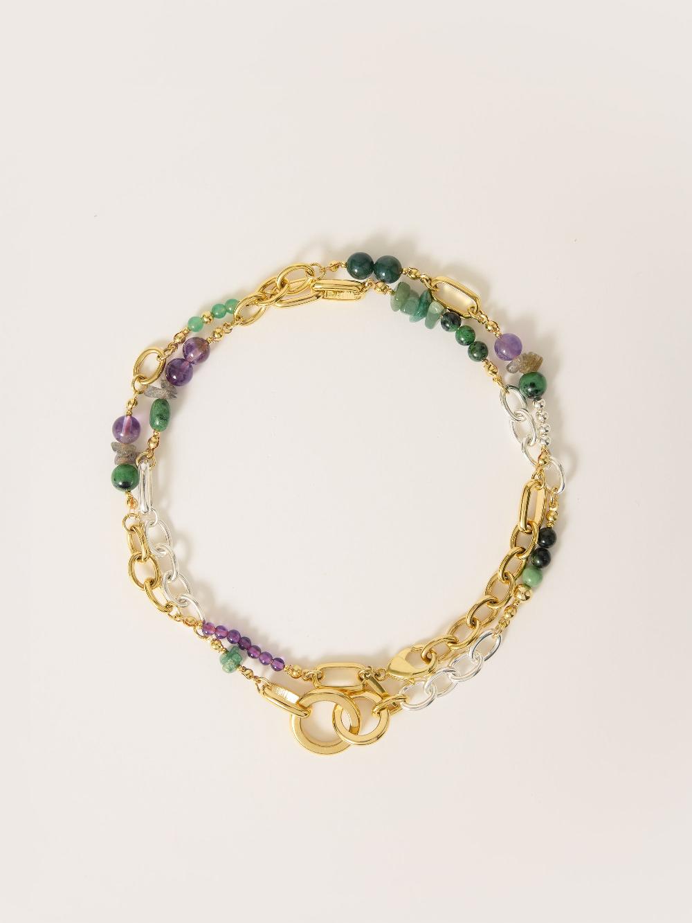 Jigsaw Multi-wear Mixed Bead Necklace Multi