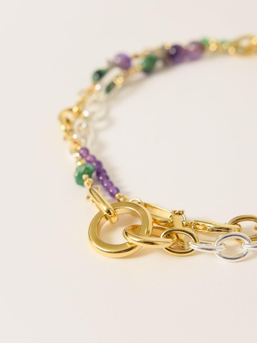 Jigsaw Multi-wear Mixed Bead Necklace Multi