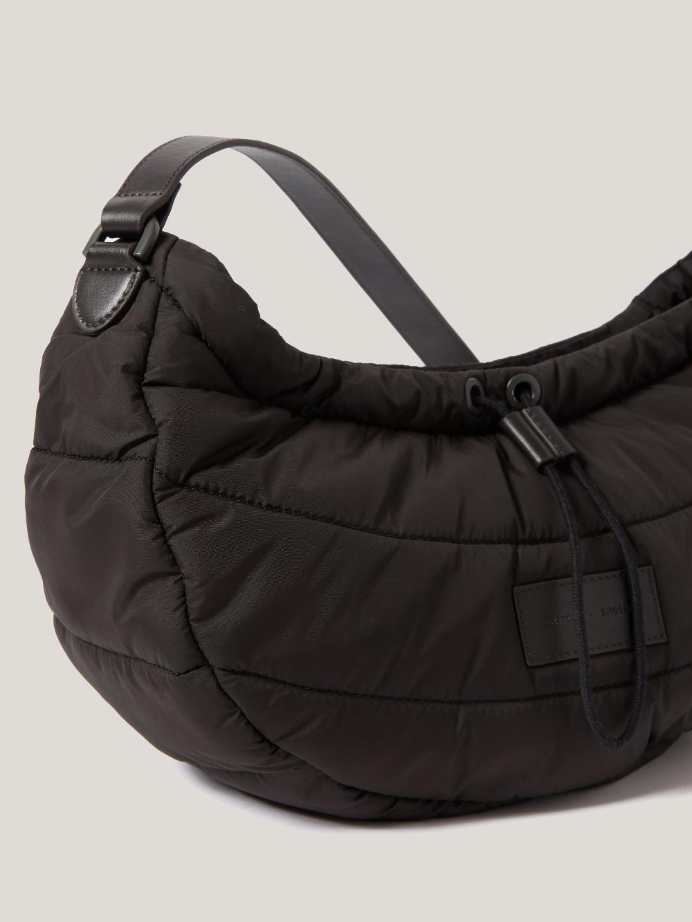 Jigsaw Nylon Drawstring Crossbody Chocolate