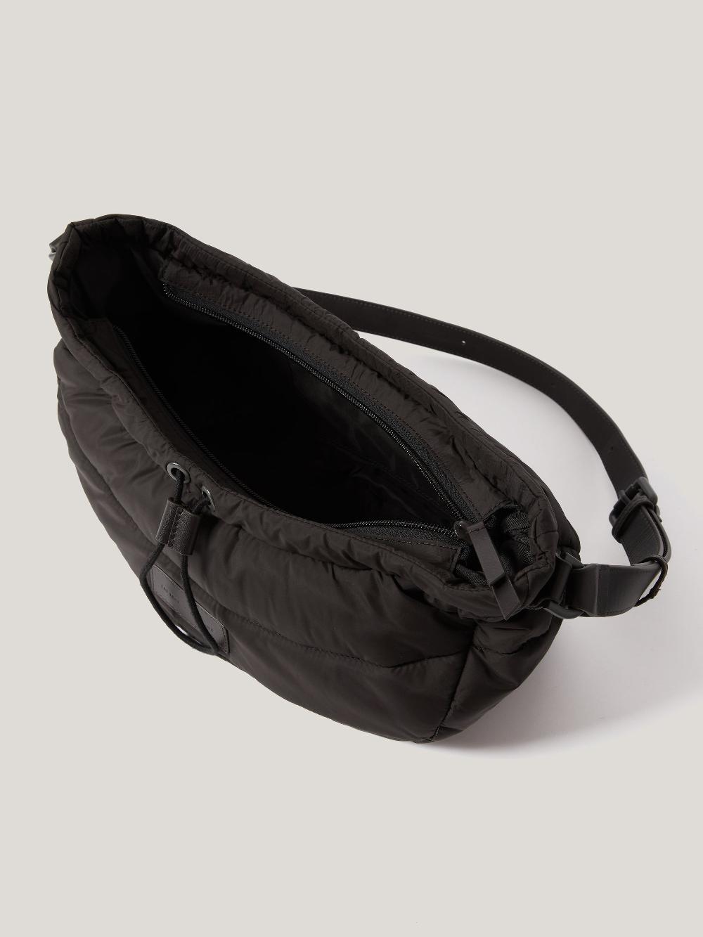 Jigsaw Nylon Drawstring Crossbody Chocolate