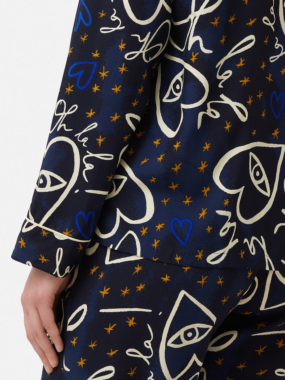 Jigsaw Oh La La Modal Pyjama NAVY