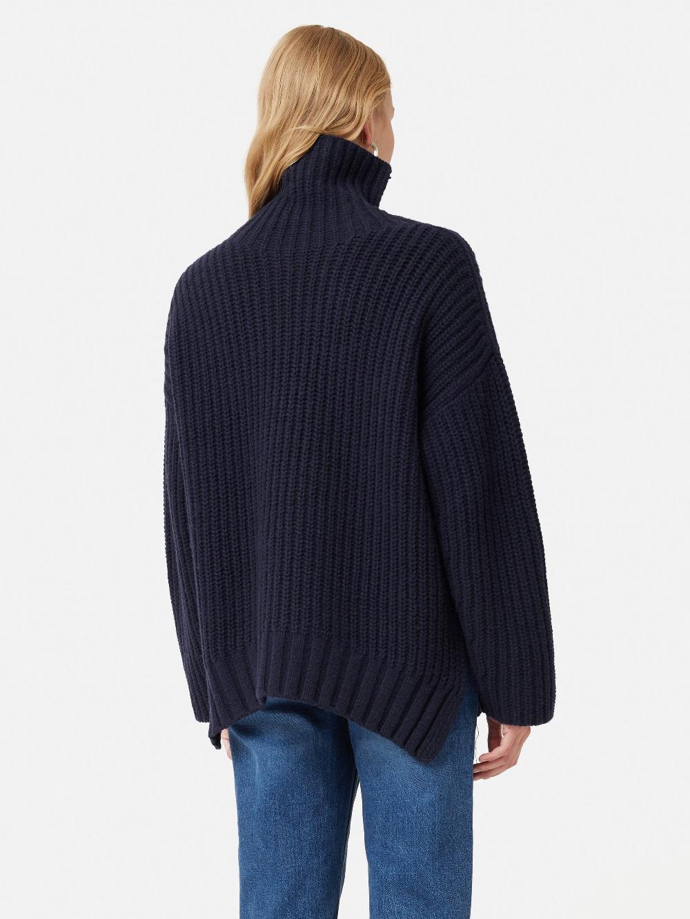 Jigsaw Orkney Oversize Rib Jumper Navy