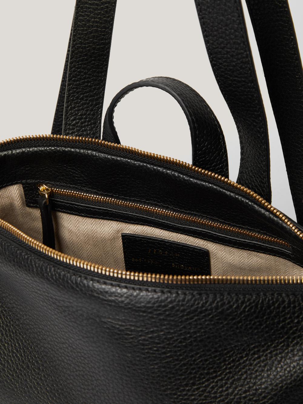 Jigsaw Pebble Leather Backpack Black